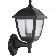 Φωτιστικό Φανάρι Επίτοιχο με ντουί E27 Polycarbonate Μαύρο IP44 96511WU/BL